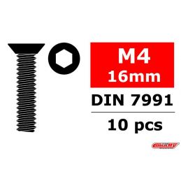 Șuruburi din oțel M4 x 16mm cu cap plat hexagonal