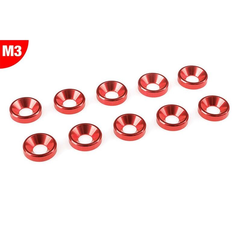 Șaibă din aluminiu pentru șuruburi cu cap plat M3, diametru exterior 8mm