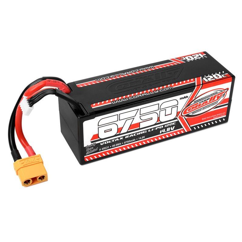 Voltax 120C LiPo Battery 6750mAh 14.8V Stick 4S Hard Wire XT90