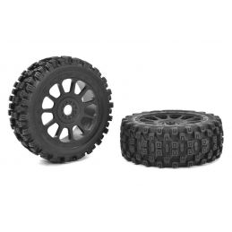 Anvelope 1/8 Buggy Scorpion XTB cu jante negre lipite
