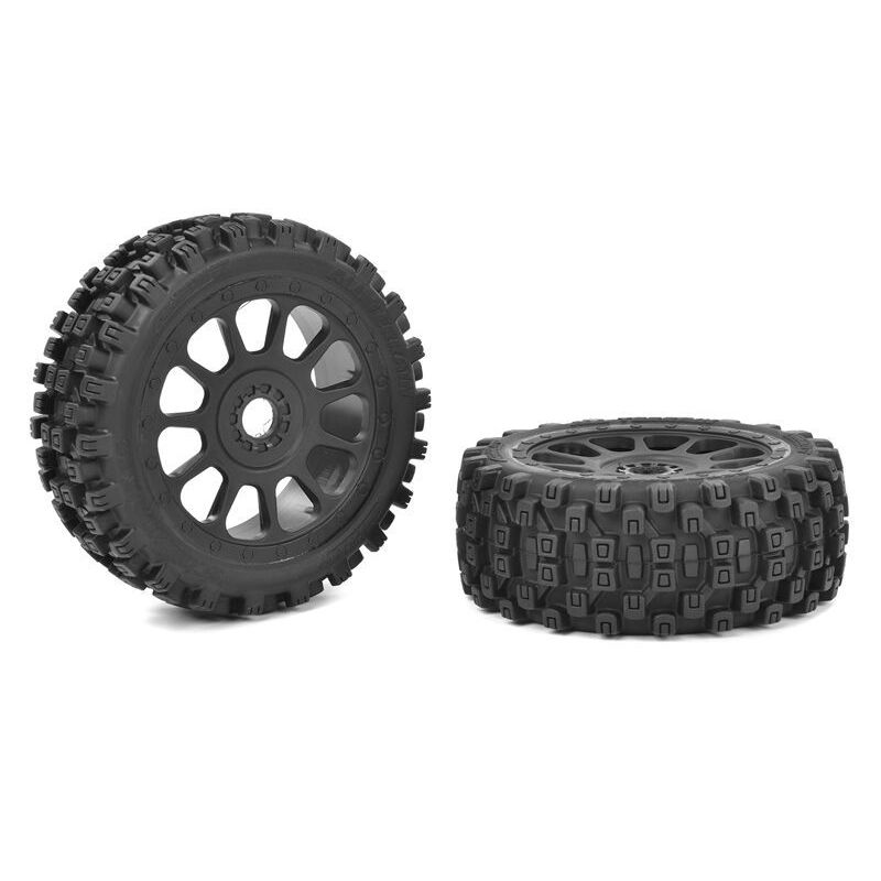 Anvelope 1/8 Buggy Scorpion XTB cu jante negre lipite