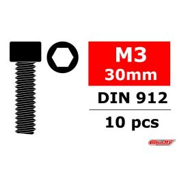 Șuruburi din oțel M3 x 30mm cu cap hexagonal interior