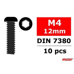 Șuruburi din oțel M4 x 12 mm cu cap hexagonal tip button
