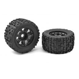 Anvelope Monster Truck XL4S Grabber montate pe jante negre