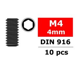 Șuruburi set din oțel M4 x 4mm cu cap hexagonal