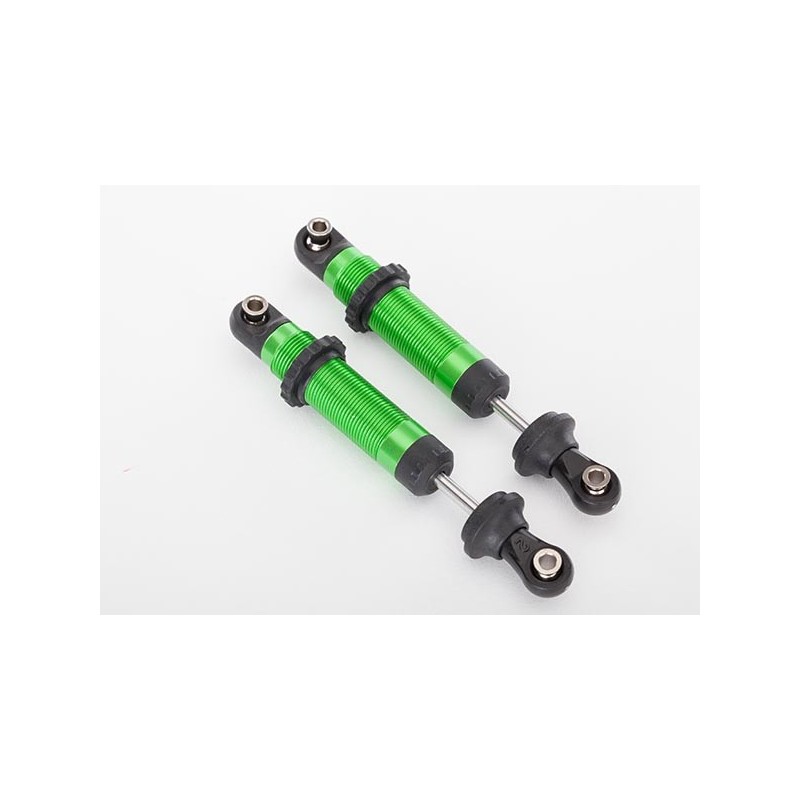 Amortizor GTS din aluminiu anodizat verde cu opritoare arcuri (2 buc)