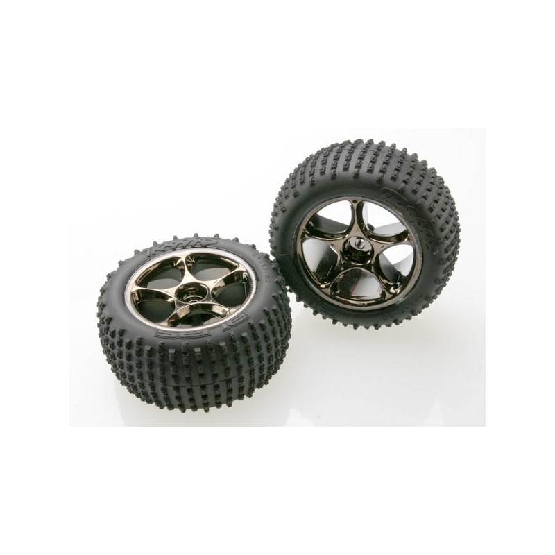Roti negre cromate Tracer 2.2" cu anvelope Alias 2.2"