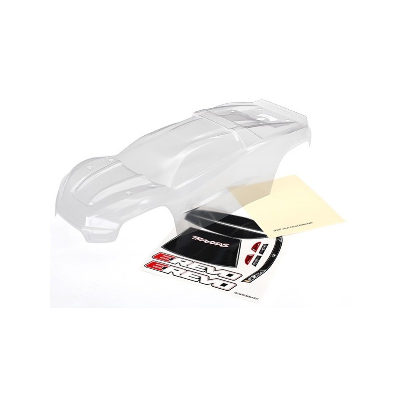 Caroserie transparenta E-Revo si hartie decal