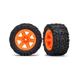 Roti portocalii RXT 2.8 cu anvelope Talon Extreme si insertii spuma pentru spate (2 buc)