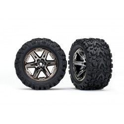 Roti negre cromate RXT 2.8 cu anvelope Talon Extreme si insertii spuma pentru spate (2 buc)