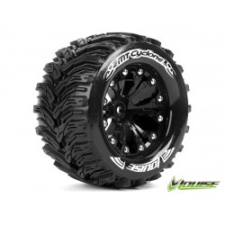 Roti negre cu anvelope Louise MT-Cyclone 2.8" scara 1/10