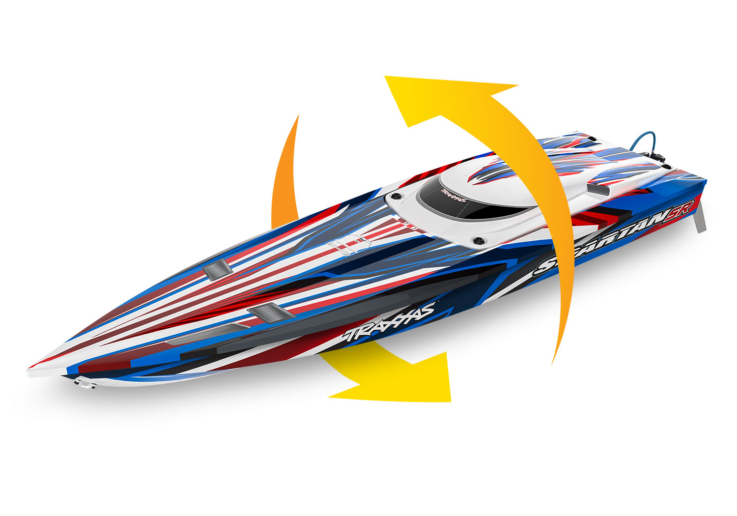 Barca Traxxas Spartan SR în acțiune